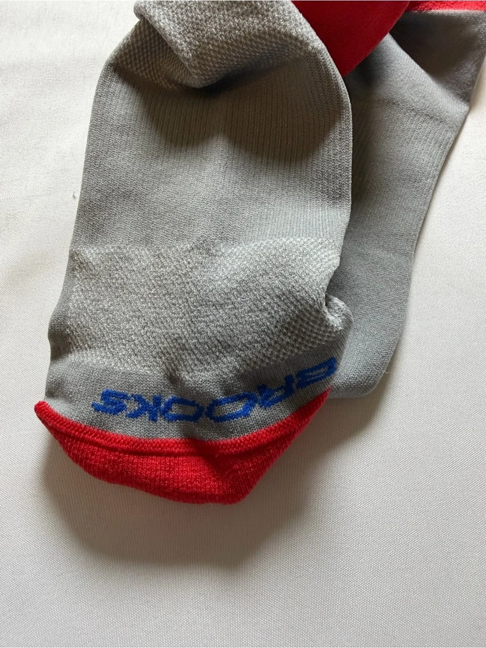 Brooks Royal Blue, Red & Gray Snowflake Crew Socks